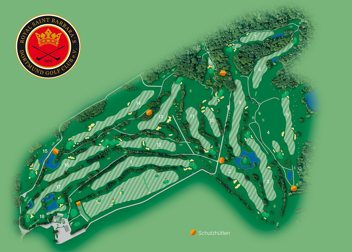 Platzüberblick Stand 2023 Royal Dortmund Golf